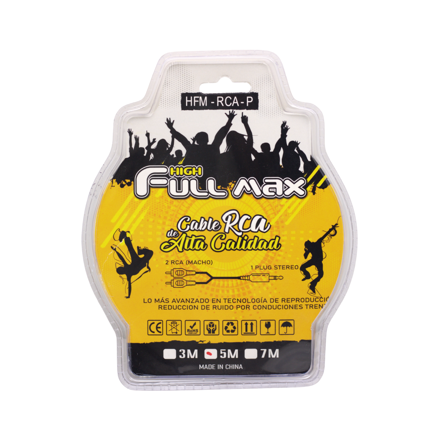 HFM-RCA-P (5M) 6 Westor HFM-RCA-P (5M) High Full Max Cable x2 RCA a Plug Stereo 3.5mm HFM-RCA-P (5M) HIGH FULL MAX