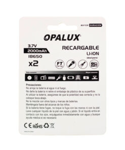 Baterías Recargables 18650 X2 (Fc) Li-Ion 3.7V 2000mAh Icr18650-20Ft(B2) OPALUX 4 Westor ICR18650-20FT(B2) Opalux Baterías Recargables 18650 X2 (Fc) Li-Ion 3.7V 2000mAh Icr18650-20Ft(B2) OPALUX