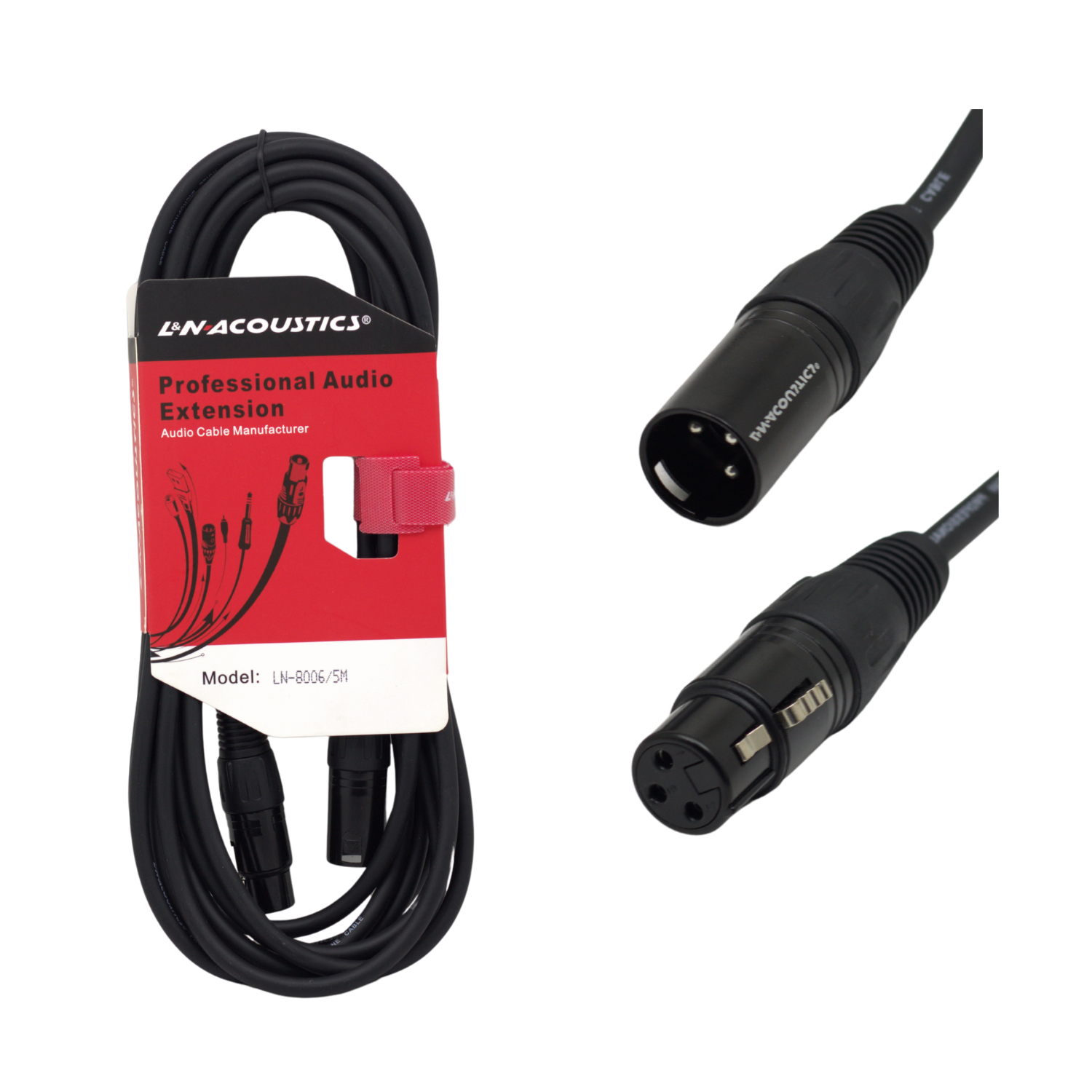 LN-80065M 1 Westor LN-8006/5M L&N-ACOUSTICS Cable Jack XLR BK a Plug XLR BK 5m LN-8006/5M L&N ACOUSTICS
