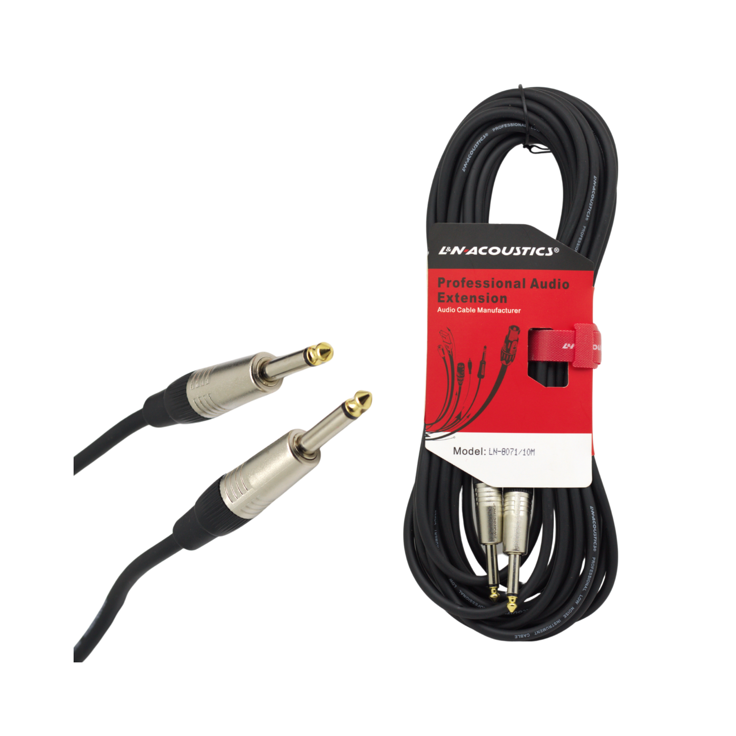 LN-807110M 1 Westor LN-8071/10M L&N-ACOUSTICS Cable Plug Mono Silver 6.3mm A Plug Mono Silver 6.3mm 10m LN-8071/10M L&N ACOUSTICS