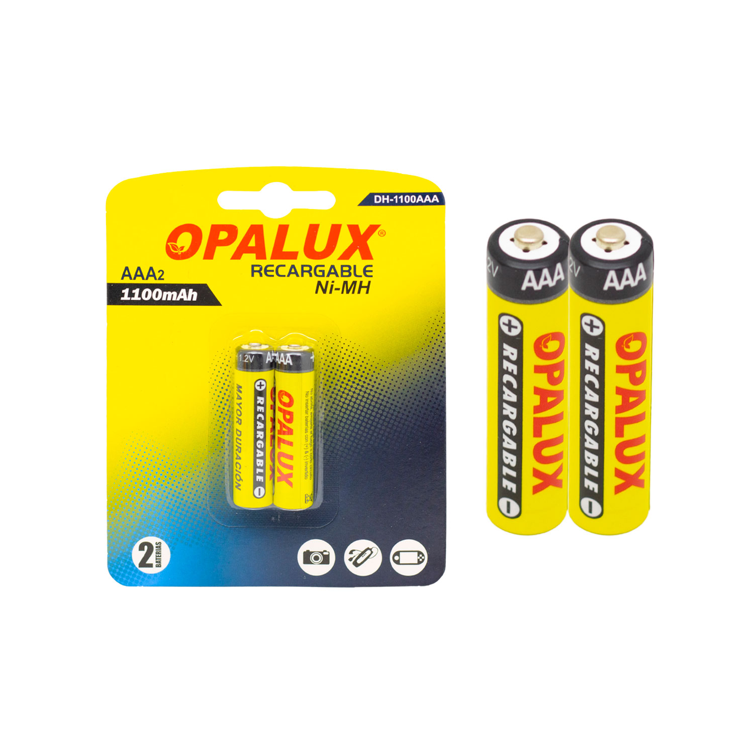 MIHABA-DH1100AAA-KIT2-2 Westor MIHABA-DH1100AAA-KIT2 Opalux Kit Cargador de pilas 9V/AA/AAA con 2 pilas AAA NiMH recargables MIHABA-DH1100AAA-KIT2 OPALUX