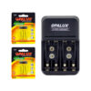 Westor MIHABA-DH-250-KT3 Opalux Kit Cargador de pilas 9V/AA/AAA con 4 pilas AA NiMH recargables MIHABA-DH2700AA-KIT3 OPALUX