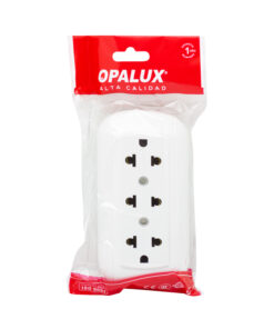 Westor OP-323-93WH Opalux Tomacorriente Triple Universal Blanco OP-323-93WH OPALUX