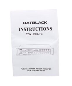 Westor BT-M15300UFB Batblack Amplificador Profesional 5 Canales 900W BT-M15300UFB BATBLACK
