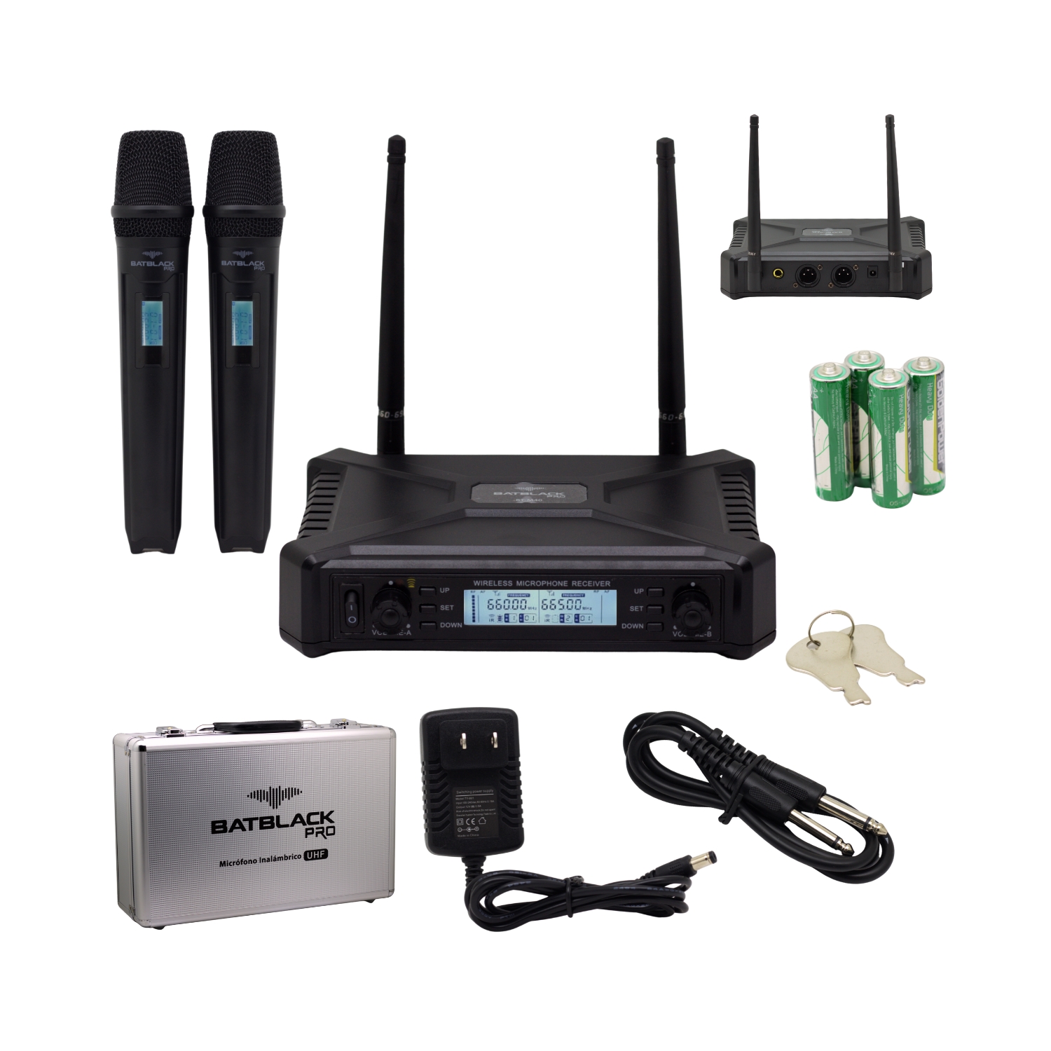 BT-M40 1 Westor BT-M40 Batblack Micrófono Inalámbrico Doble UHF c/ Pantalla LCD BT-M40 BATBLACK