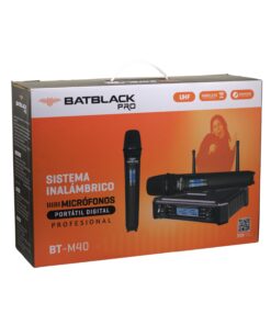 Micrófono Inalámbrico Doble UHF c/ Pantalla LCD BT-M40 BATBLACK 12 Westor BT-M40 Batblack Micrófono Inalámbrico Doble UHF c/ Pantalla LCD BT-M40 BATBLACK