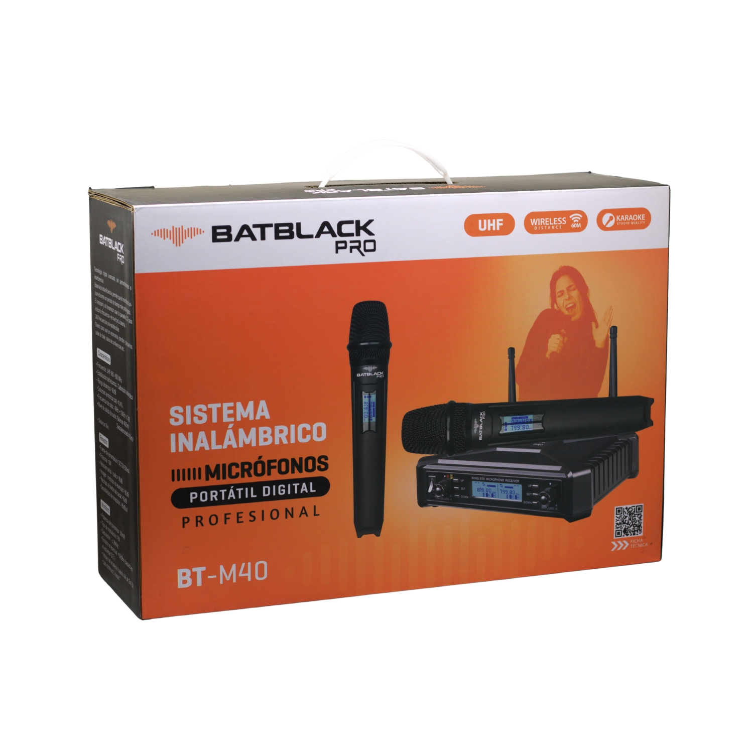 BT-M40 11 Westor BT-M40 Batblack Micrófono Inalámbrico Doble UHF c/ Pantalla LCD BT-M40 BATBLACK