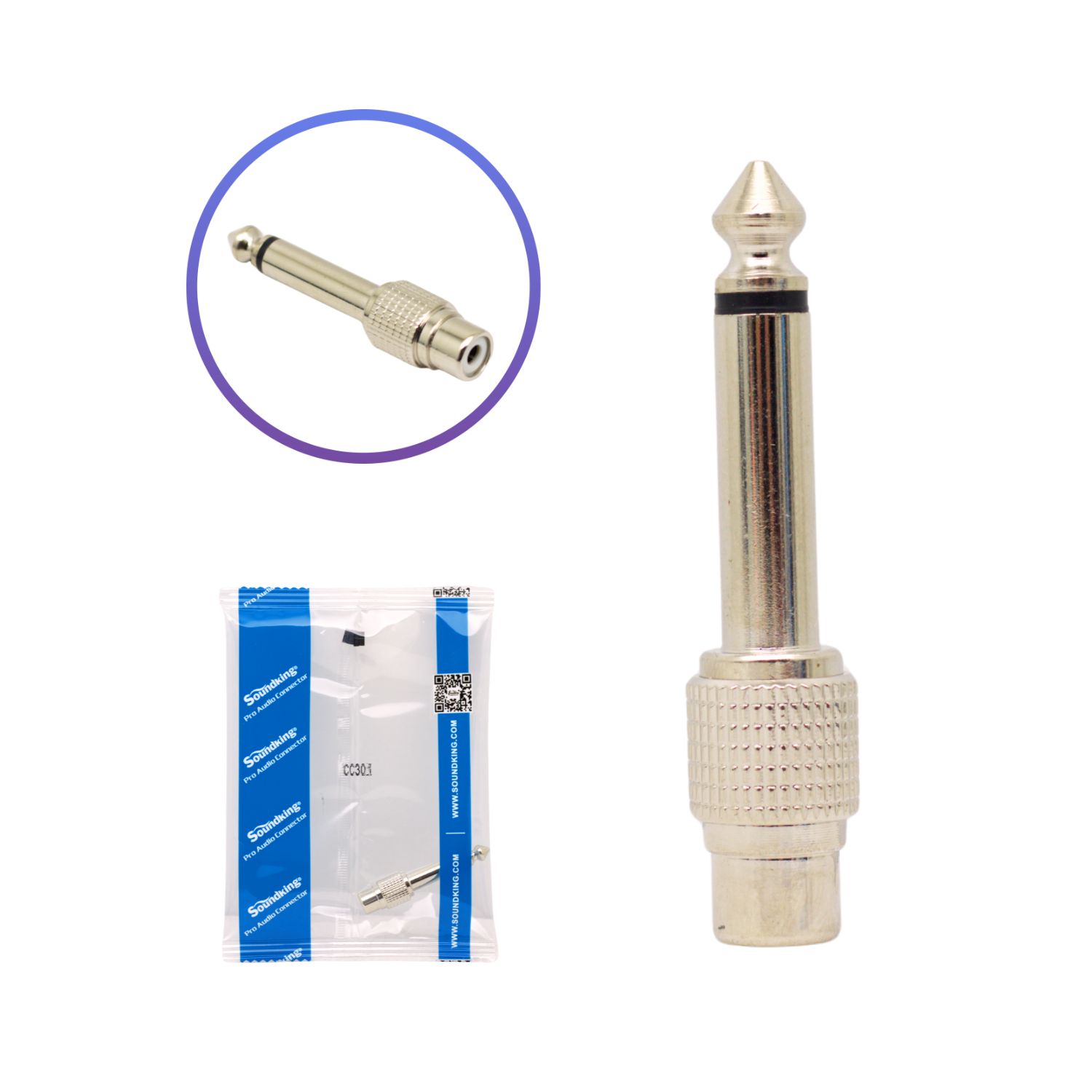 CC301 1 Westor CC301 SOUNDKING Adaptador Jack Rca A Plug Mono 6.3Mm CC301 SOUNDKING