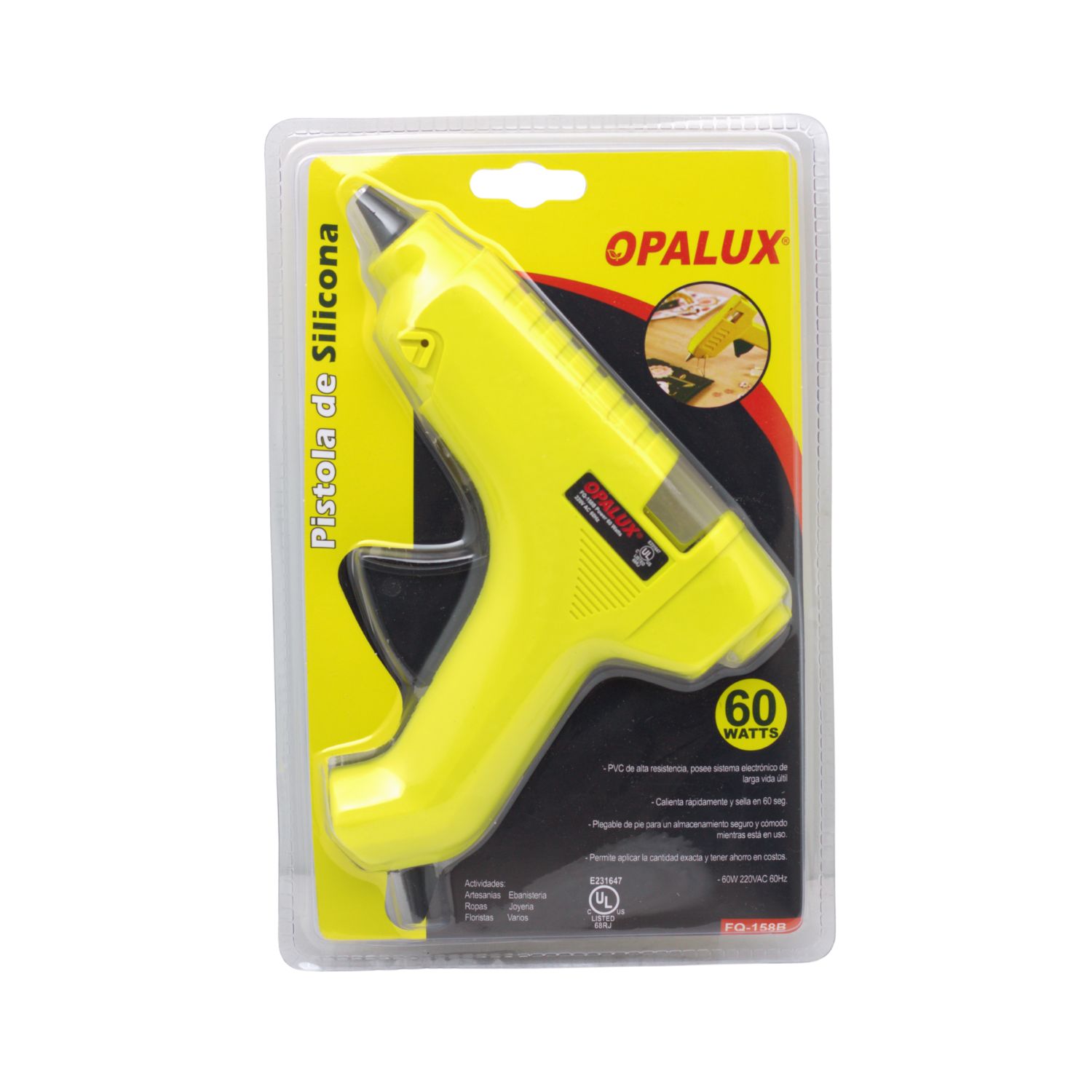 FQ-158B 6 Westor FQ-158B Opalux Pistola Para Silicona 60W 220V AC 60HZ FQ-158B OPALUX