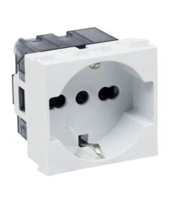 Dado Toma Tipo F (Schuko) con Línea Tierra K427 OPALUX