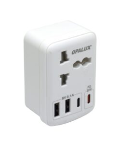 Adaptador Múltiple Plano + Tierra + USB + Tipo C OP-325A OPALUX 6 Westor OP-325A Opalux Adaptador Múltiple Plano + Tierra + USB + Tipo C OP-325A OPALUX