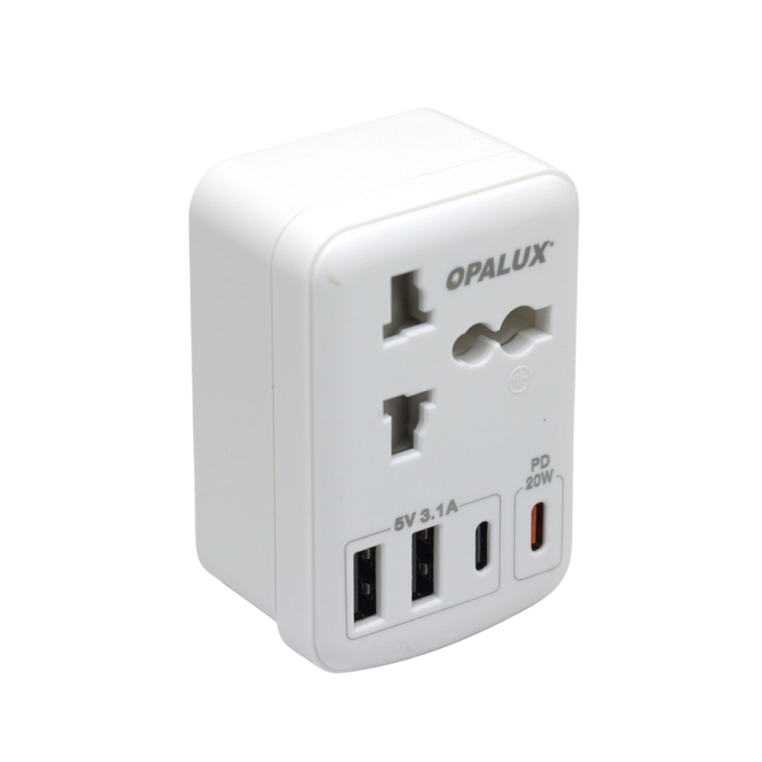 OP-325A 5 Westor OP-325A Opalux Adaptador Múltiple Plano + Tierra + USB + Tipo C OP-325A OPALUX