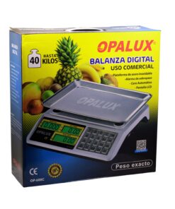 Balanza Digital Recargable Doble Display 40KG OP-608C OPALUX 9 Westor OP-608C Opalux Balanza Digital Recargable Doble Display 40KG OP-608C OPALUX