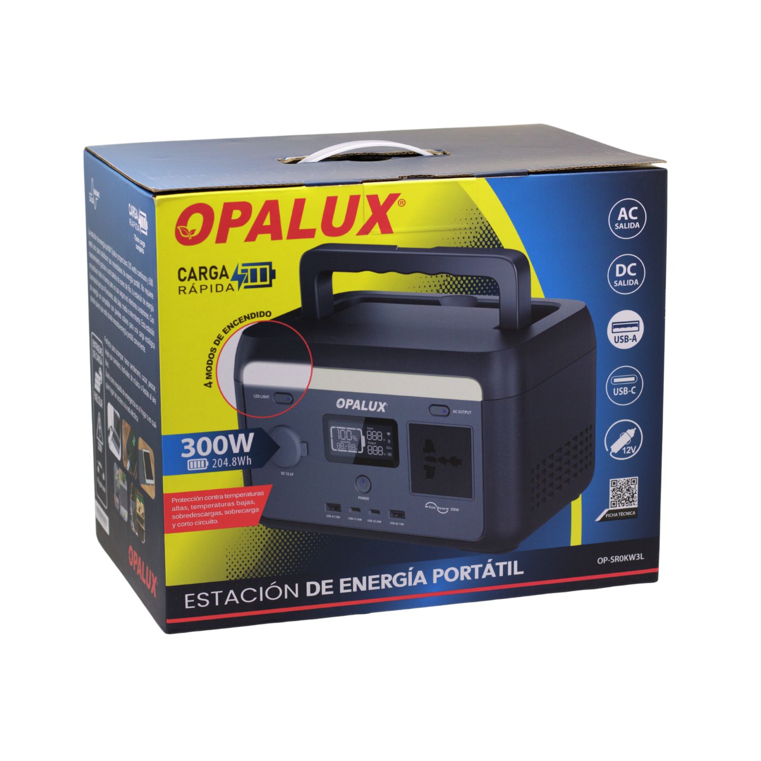 OP-SR0KW3L 10 Westor OP-SR0KW3L Opalux Estación de Energía Portátil 300W 220v OP-SR0KW3L OPALUX