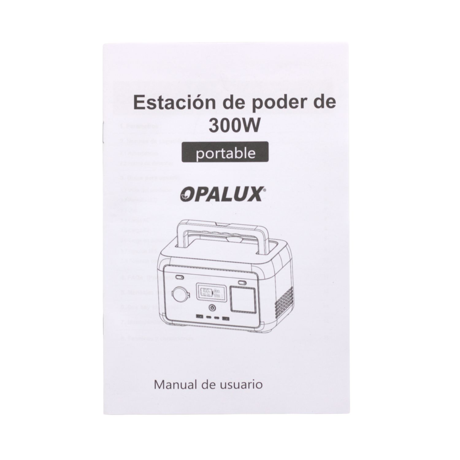 OP-SR0KW3L 9 Westor OP-SR0KW3L Opalux Estación de Energía Portátil 300W 220v OP-SR0KW3L OPALUX
