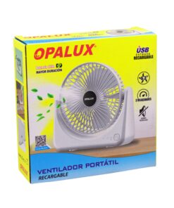 Ventilador Portátil Recargable 3 Velocidades OP-TF63-BL OPALUX 9 Westor OP-TF63-BL Opalux Ventilador Portátil Recargable 3 Velocidades OP-TF63-BL OPALUX