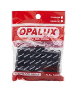 Adaptador Enchufe Triple Giratorio XD-608-FBK OPALUX 6 Westor XD-608-FBK Opalux Adaptador Enchufe Triple Giratorio XD-608-FBK OPALUX