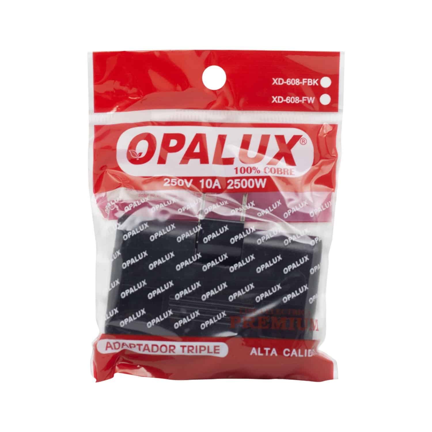 XD-608-FBK (1) Westor XD-608-FBK Opalux Adaptador Enchufe Triple Giratorio XD-608-FBK OPALUX