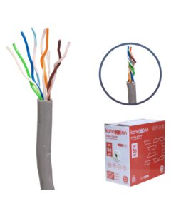 Cable CCA UTP Cat5 24 AWG PVC Interior 305M Gris 7012010001 KONEXXION