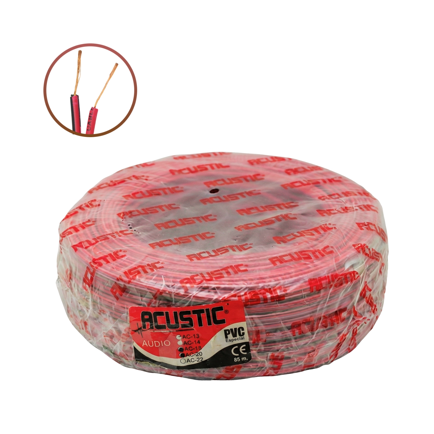 AC-20-85MT 1 Westor AC-20-85MT ACUSTIC Cable Rojo y Negro #20 x 85 mts AC-20-85MT ACUSTIC