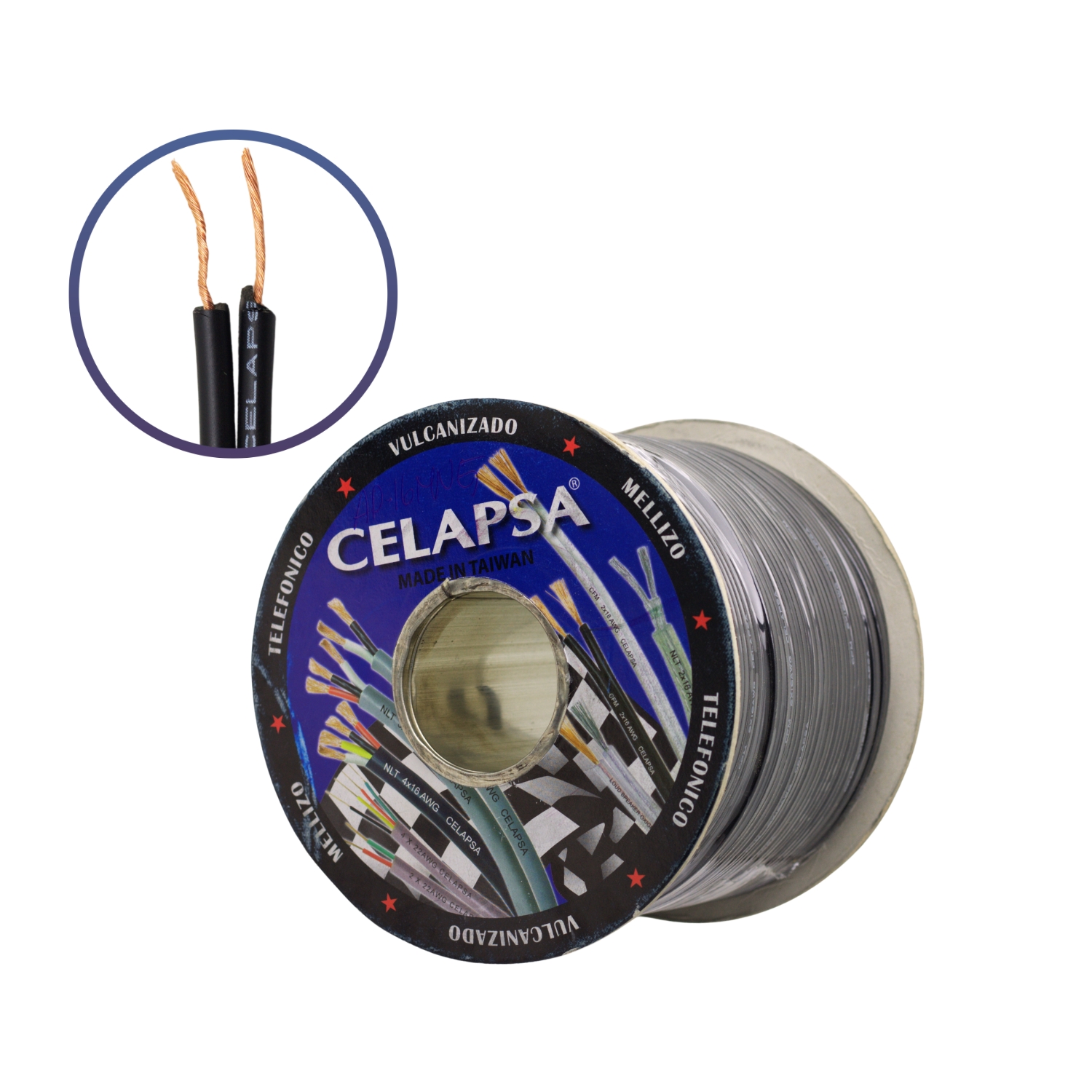 AP-16MNG 1 Westor AP-16MNG Celapsa Cable Mellizo AWG 16 Negro 100 mts AP-16MNG CELAPSA