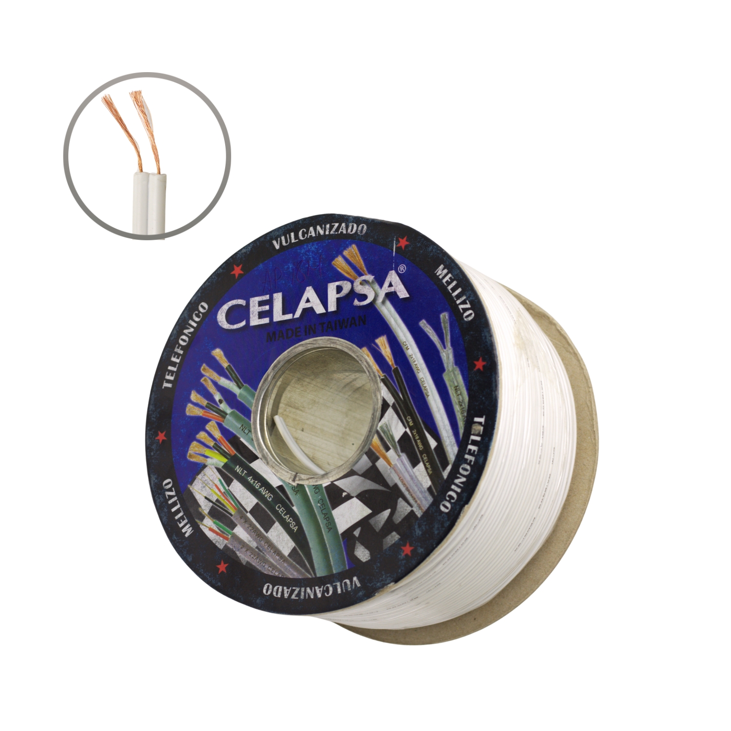 AP-18M 1 Westor AP-18M Celapsa Cable Mellizo AWG 18 Blanco 100 mts AP-18M CELAPSA
