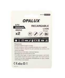 Westor ICR18650-30FT(B2) Opalux Batería Recargable x2 Li-Ion 3.7V 3000 mAh ICR18650-30FT(B2) OPALUX