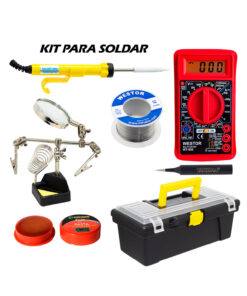 Kit Cautín + Multímetro + Caja + Soporte + Pasta + Soldadura MI-DT850KIT7 WESTOR