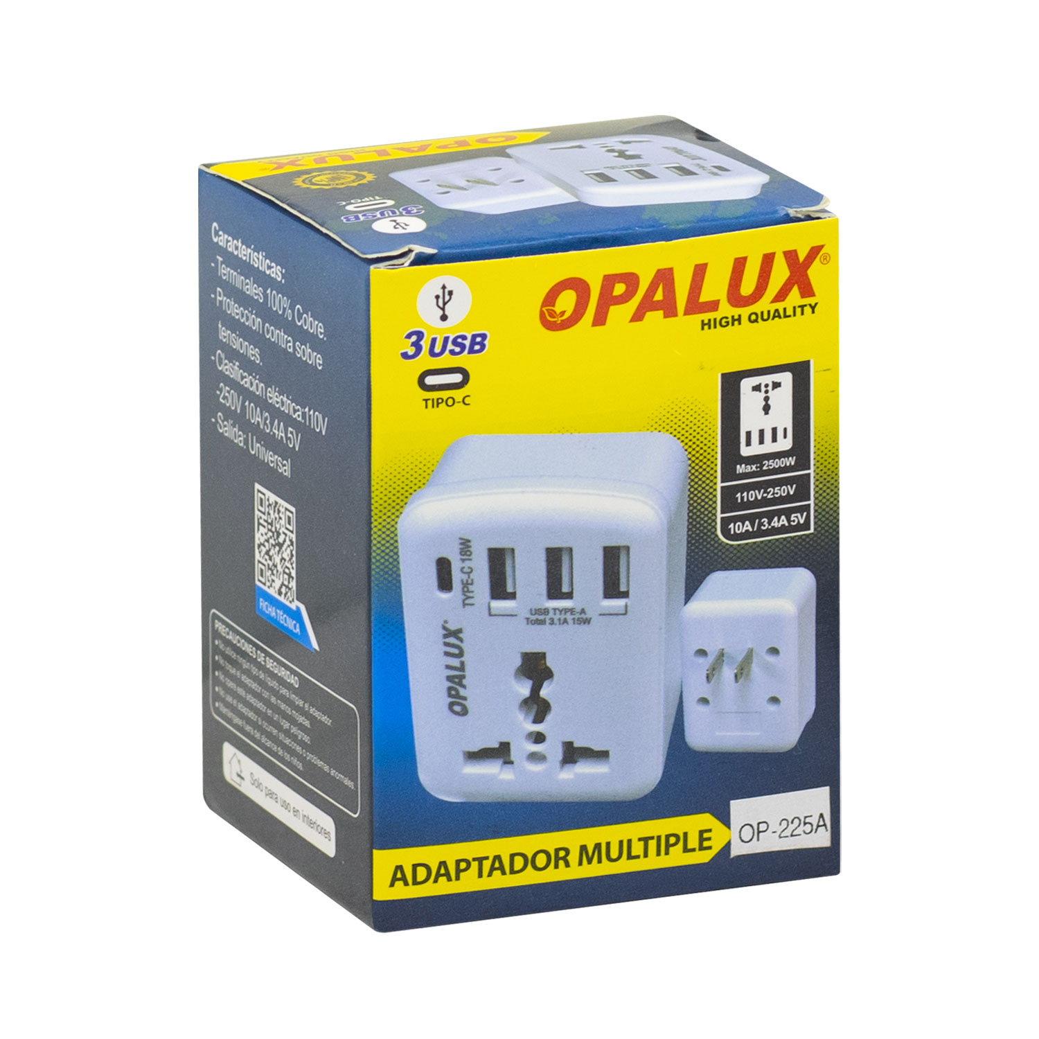 OP-225A Westor OP-225A Opalux Adaptador Enchufe Múltiple OP-225A OPALUX