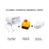 Westor KIT-WT-085 Opalux Kit Sirena Blanca + Pulsador de Emergencia + Sensor de Movimiento KIT-WT-085-1