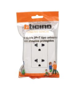 Tomacorriente Doble Blanco Universal 16A 250V AP1222 BTICINO 5 Westor AP1222 BTICINO Tomacorriente Doble Blanco Universal 16A 250V AP1222 BTICINO