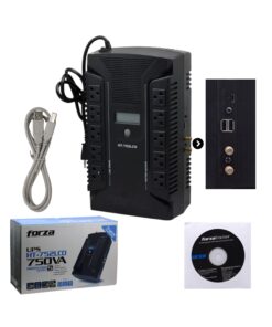 UPS 10 Tomas 220V / 750VA / 450W + 2 USB HT-752LCD FORZA