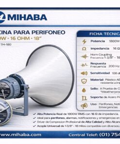 Westor TH-180 Bocina para Perifoneo 1800W 16 Ohm 18" TH-180 OMICRON