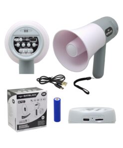 Megáfono 60W Recargable con USB/Bluetooth/SD/Grabación BT-MF60 BATBLACK