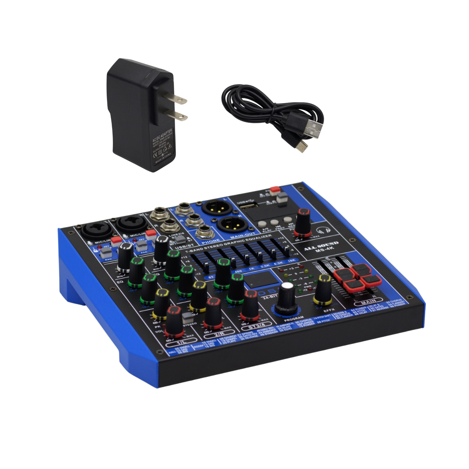 MS-4K 1 Westor MS-4K ALL SOUND Mezclador Interfaz 4 Canales USB/Bluetooth DSP MS-4K ALL SOUND