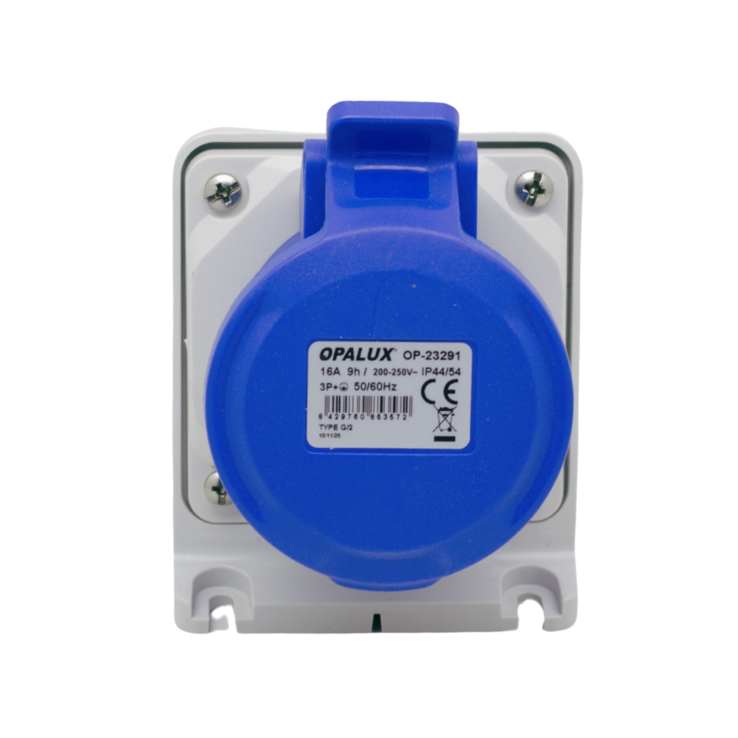 OP-23291 4 Westor OP-23291 Opalux Toma Visible IP54 3Polos+Tierra16A 200-250V OP-23291 OPALUX