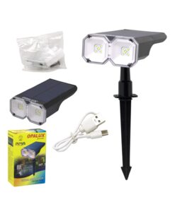 Panel Solar con Estaca Para Jardín + LEDs OP-SLG10-CCT OPALUX