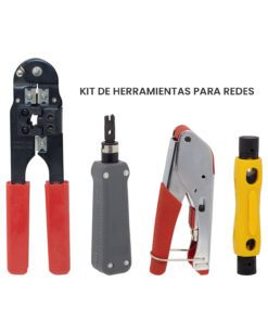 Alicate Crimping Metal + Ponchador de Impacto + Alicate Crimping Ponchador + Pelador Rotativo de Cable Coaxial - WESTOR-KIT4