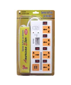 Westor ZZ-SUP5-2USB American Star Supresor de Picos 6 Tomas 3m (2 USB) ZZ-SUP5-2USB AMERICAN STAR