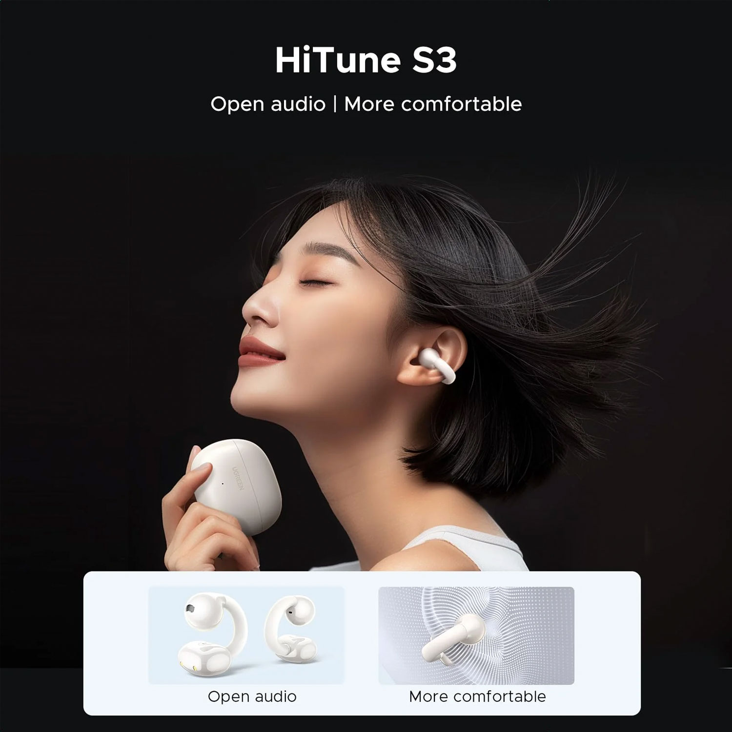 WS209-WH-5 Westor WS209-WH UGREEN Audífono Inalámbrico UGREEN HiTune S3 OPEN-EAR Blanco WS209-WH