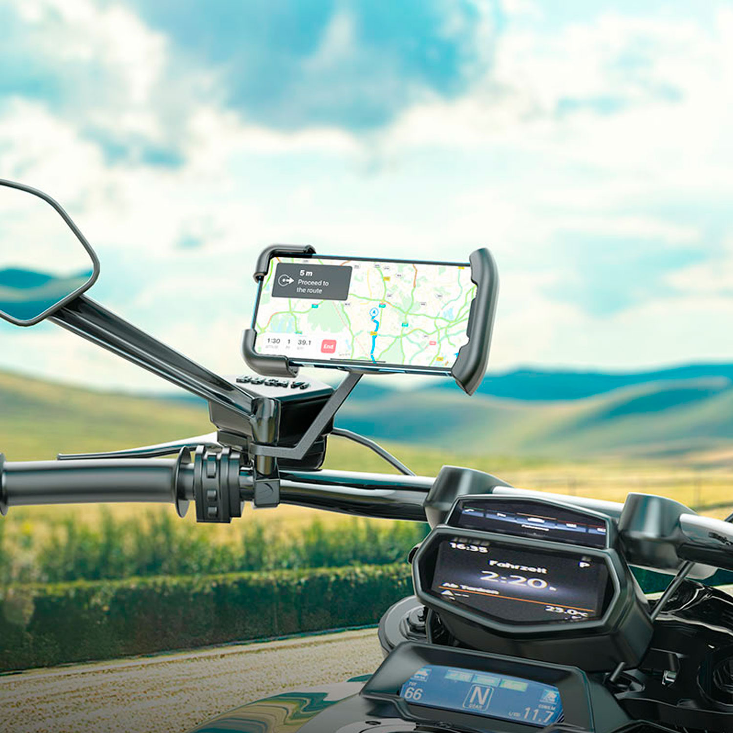 CA119-4 Westor CA119 HOCO Soporte Para Celular De Motocicleta Para Espejo Retrovisor HOCO CA119