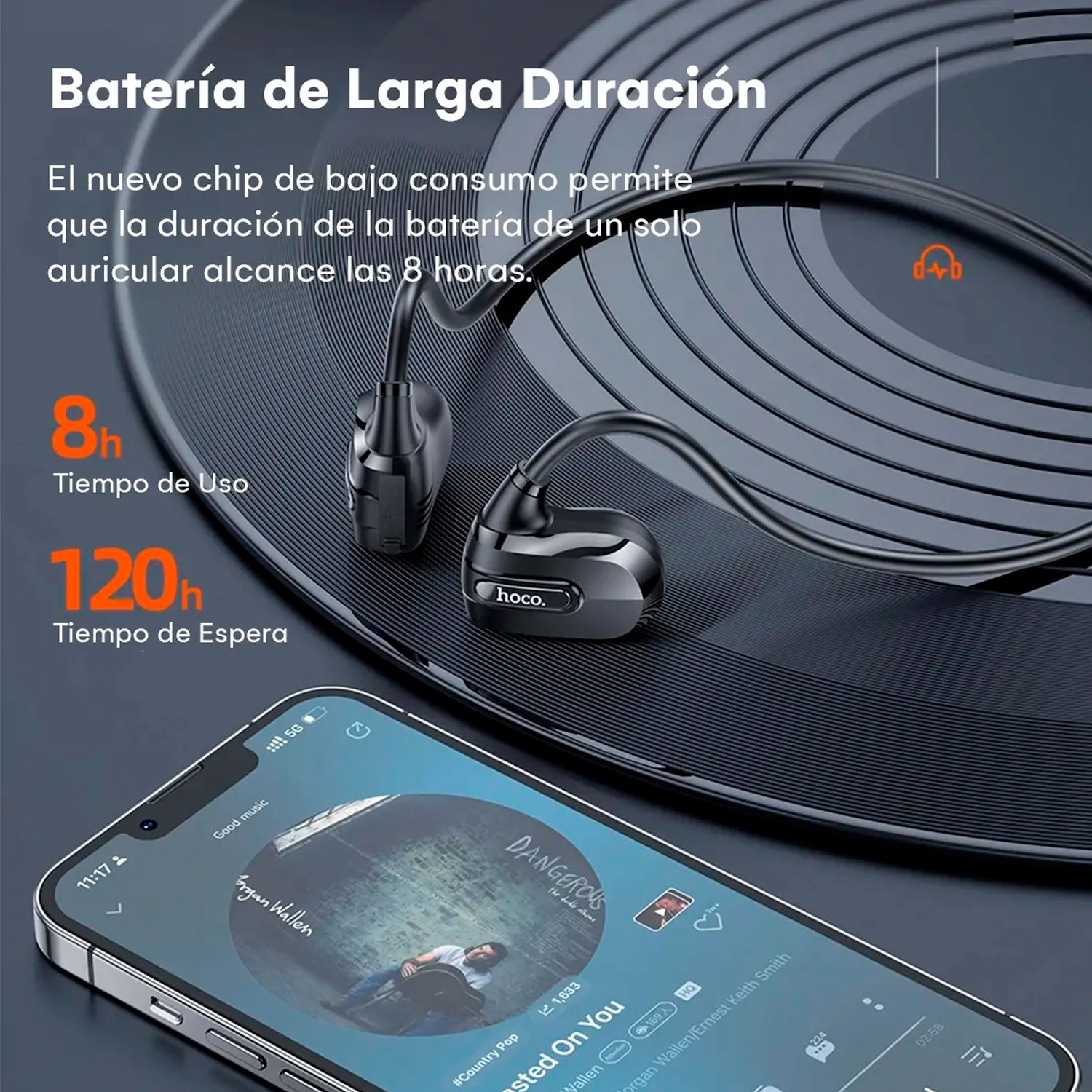 ES63-3 Westor ES63 HOCO Audífonos Deportivos con Bluetooth HOCO ES63