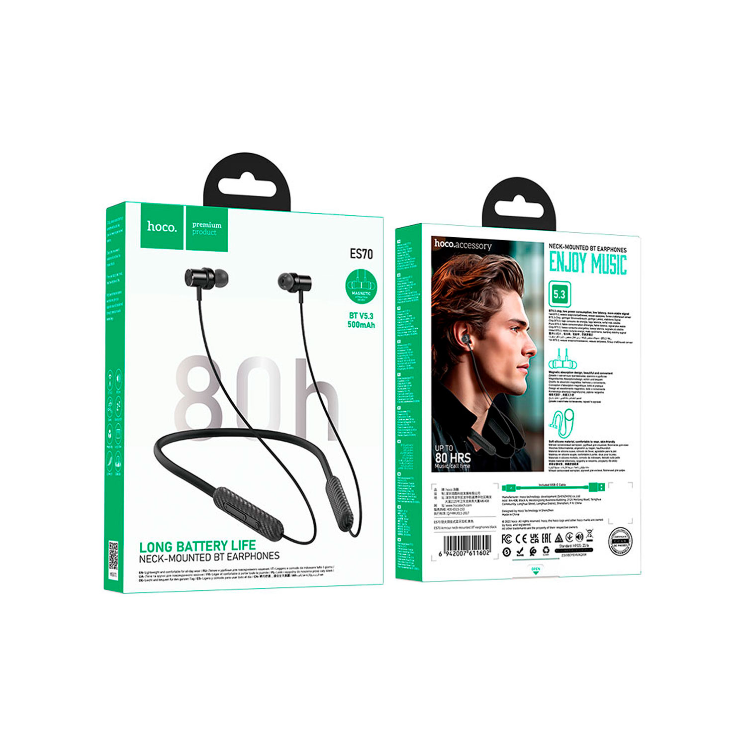 ES70-3 Westor ES70 HOCO Audífonos Deportivos con Bluetooth HOCO ES70