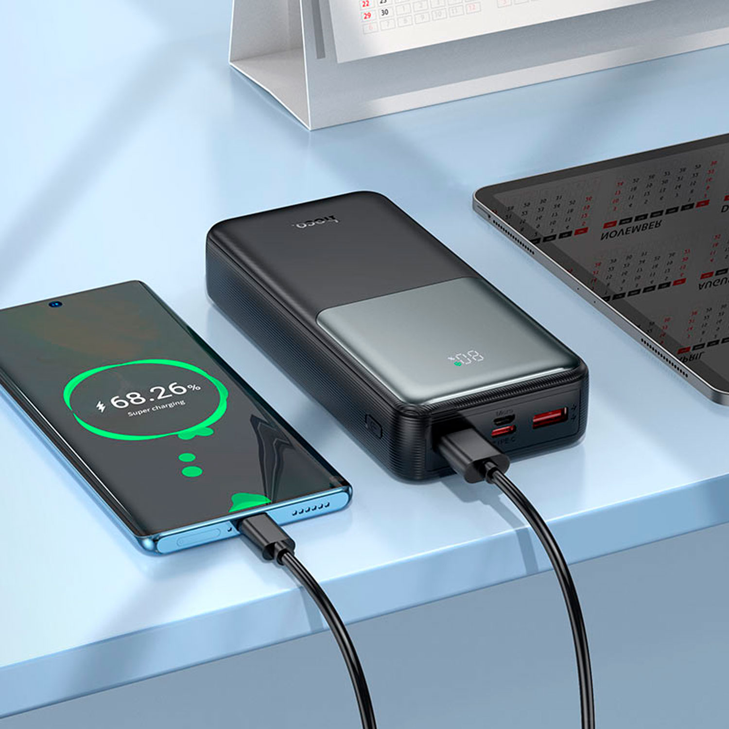J136A-3 Westor J136A HOCO Power Bank 20000mAh 22.5W + PD20W Negro HOCO J136A