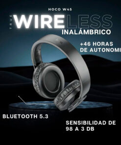Audífonos Bluetooth Negro HOCO W45 8 Westor W45 HOCO Audífonos Bluetooth Negro HOCO W45