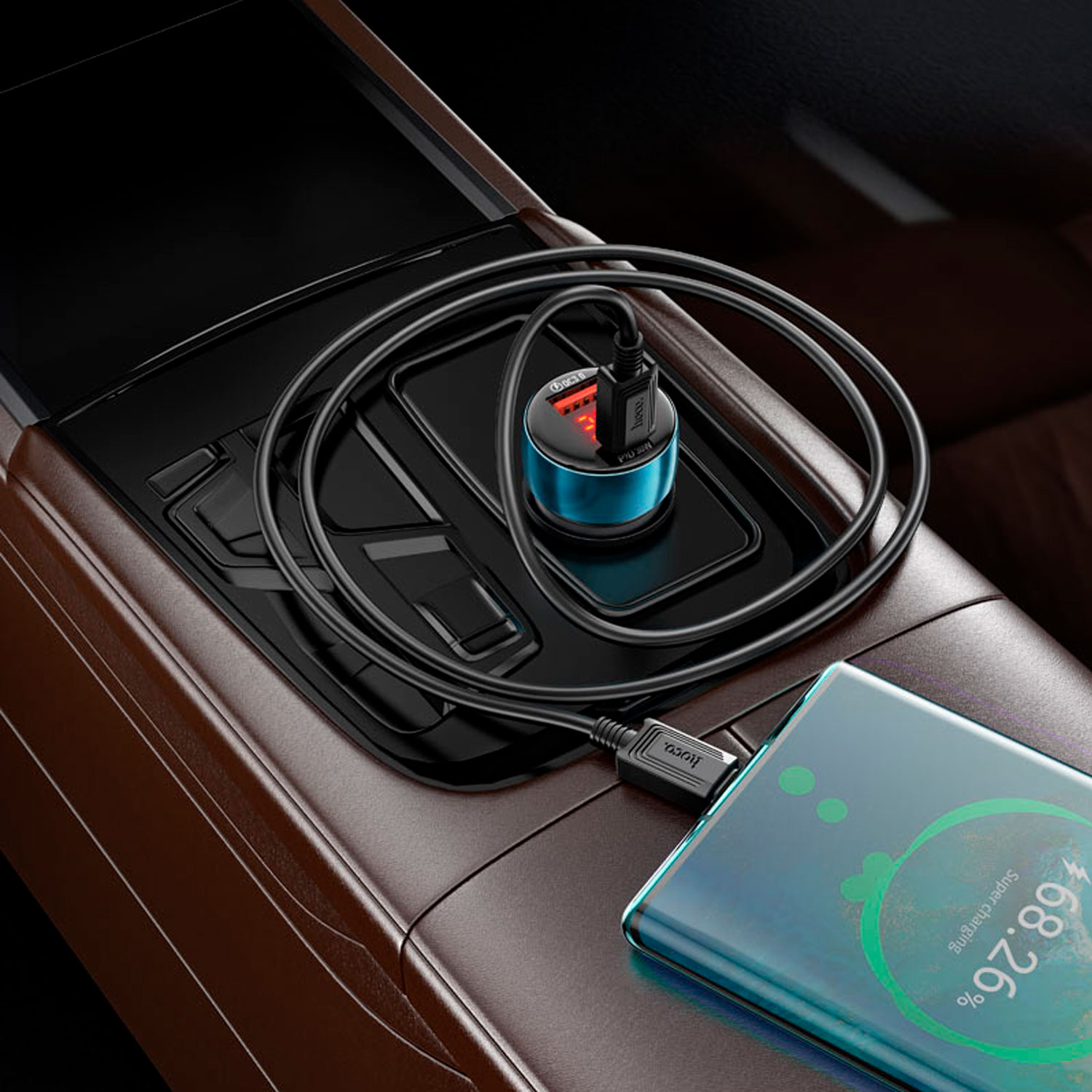 Z50-5 Westor Z50 HOCO Cargador para Auto con Pantalla Digital 48W PD30W + QC3.0 HOCO Z50